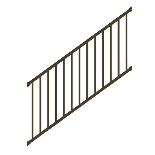 Stair rail kit 6' tuscany c10 rail with fixed pitch stair brackets bronze