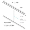 36 inch stair Feeney Rail Kits included top rail bottom rail predrilled intermediate picket and hardware