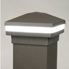 Cocoa Bronze Halo Ring Lighted Cap, Stunning Post Cap, Beautiful Decorative Posts, DekPro Effex