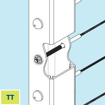 Feeney TT Threaded Terminal Post for level cable railing