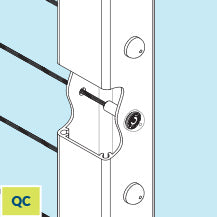 Feeney Quick Connect Level Post Kit, For Level Cable Application QC Quick-Connect