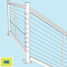 Feeney Right termination post for level to stair transition double termination 1/8" Cable